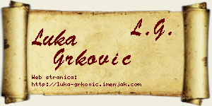 Luka Grković vizit kartica